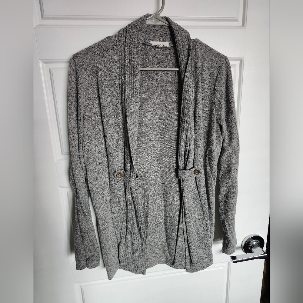 SOLD Joie de Vivre Heather Gray Cardigan, size medium